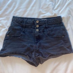 Tokyo Darling jean shorts, blue, high-waisted